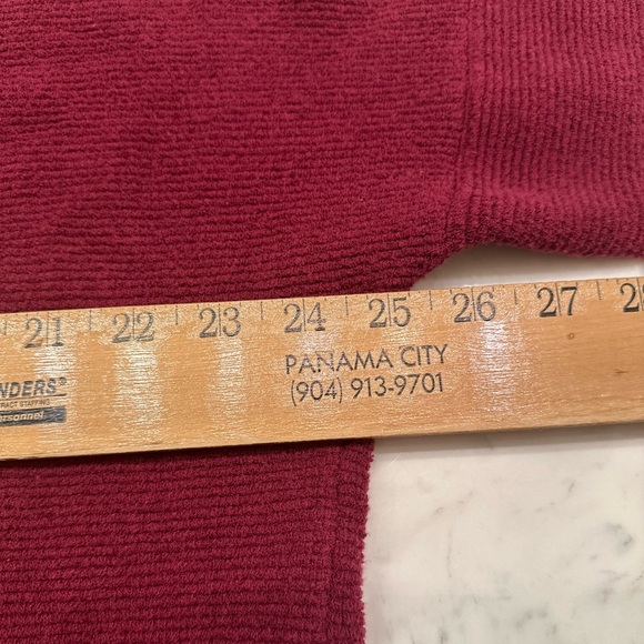 Free People Ottoman Slouchy Tunic Heavy Knit Oversized Relaxed Fit Burgundy Sz M - Picture 8 of 13